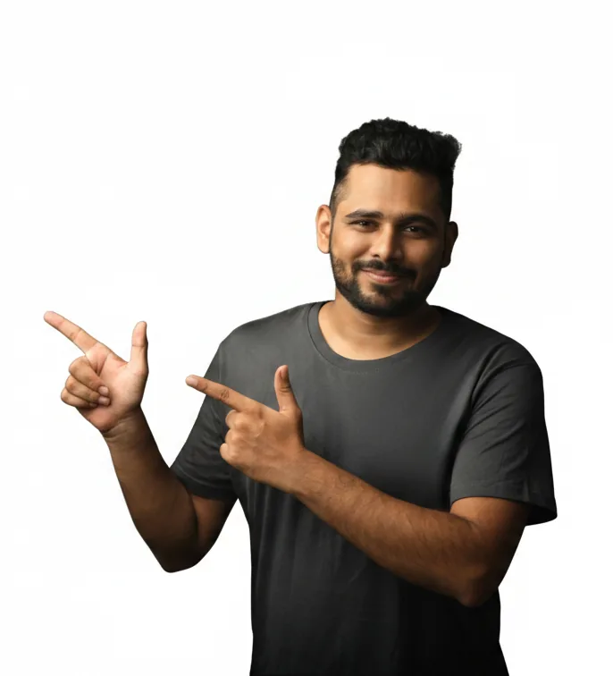 Ritwik Joshi pointing — let's create something together